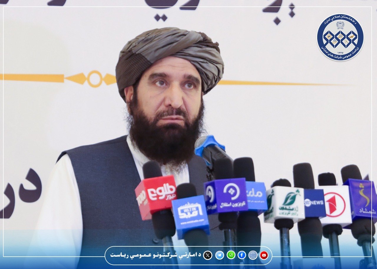 کابل کې د درېیو سب سټېشنونو پراختیا پروژو د چارو په پیل مراسمو کې د امارتي شرکتونو عمومي رئیس مولوي احمد جان بلال وینا