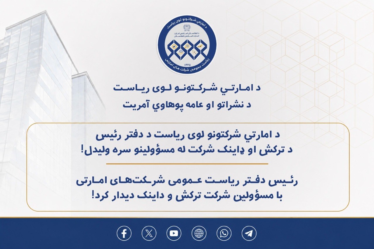 د امارتي شرکتونو لوی ریاست د دفتر رئیس، د ترکش او ډاینک شرکت له مسؤولینو سره ولیدل
