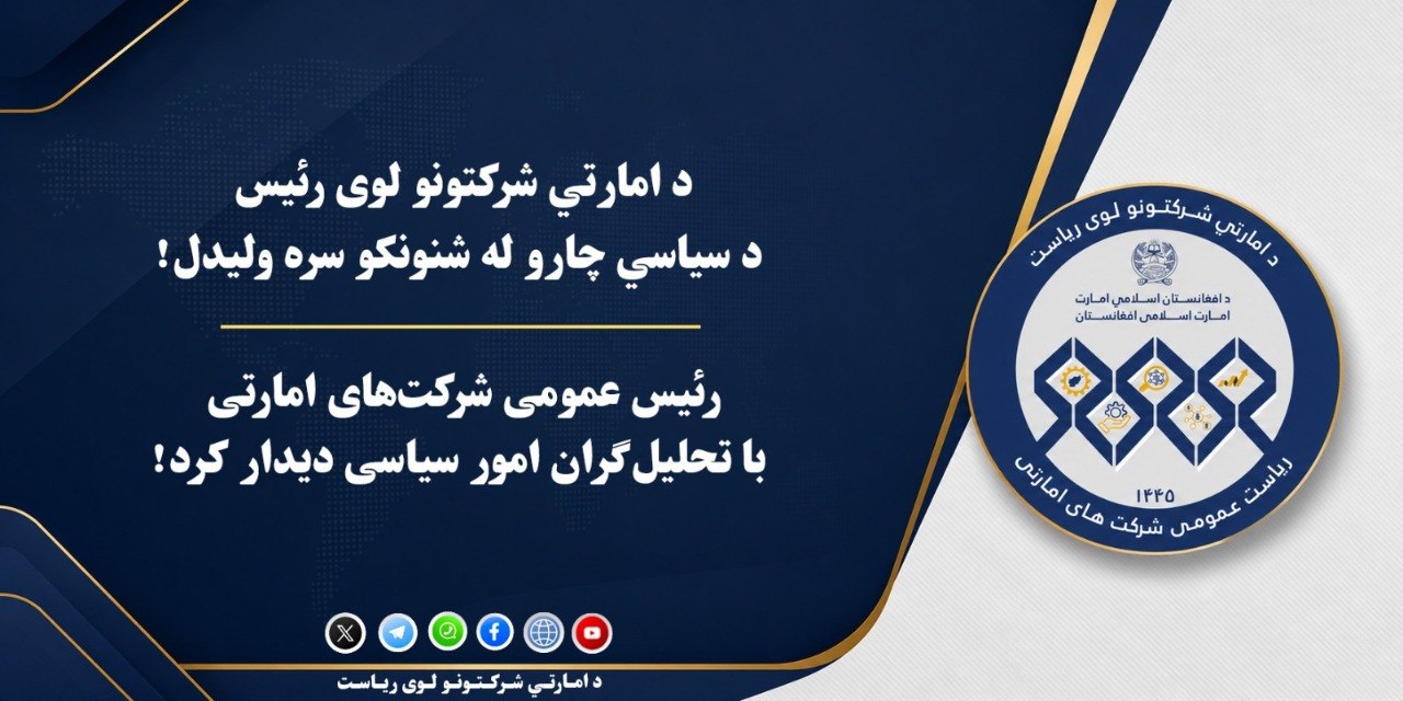 د امارتي شرکتونو لوی رئیس د سیاسي چارو له شنونکو سره ولید