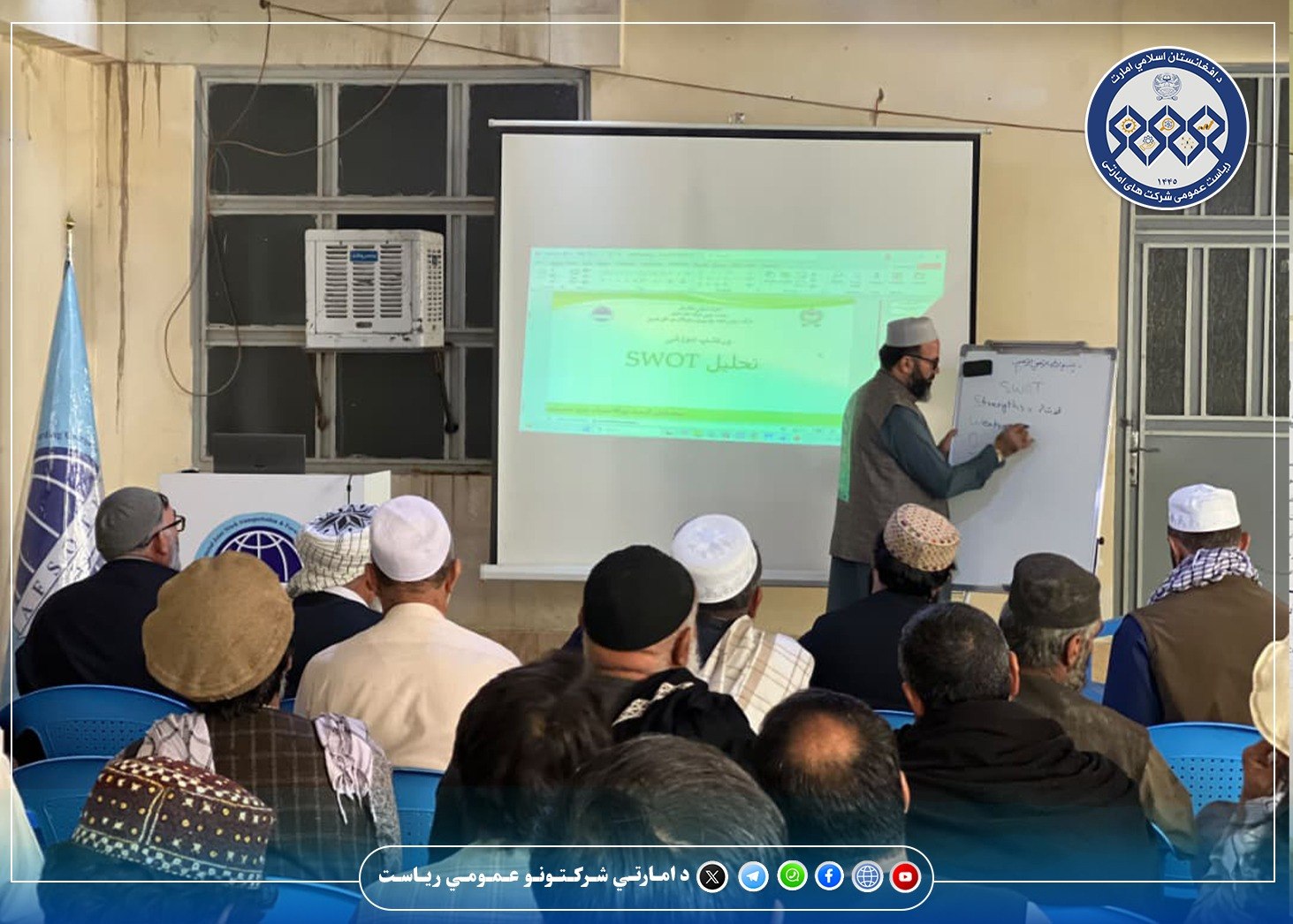 د افسوټر امارتي شرکت هرات کې د SWOT تحلیل روزنیز ورکشاپ جوړ کړ